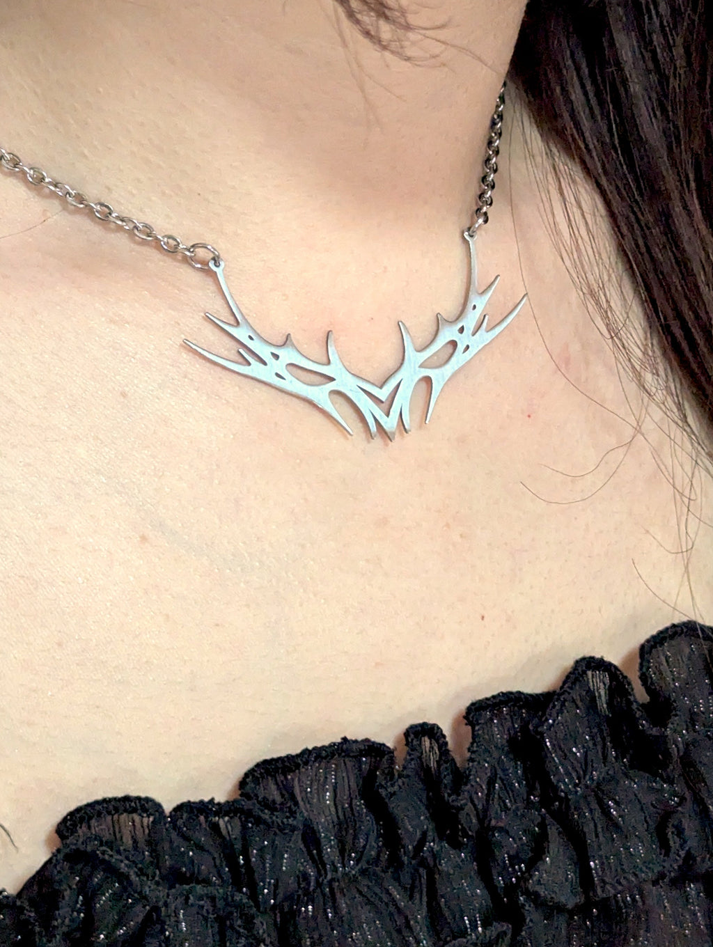 Antler pendant necklace