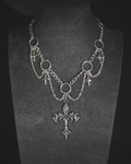 Multi chain necklace with cross pendant